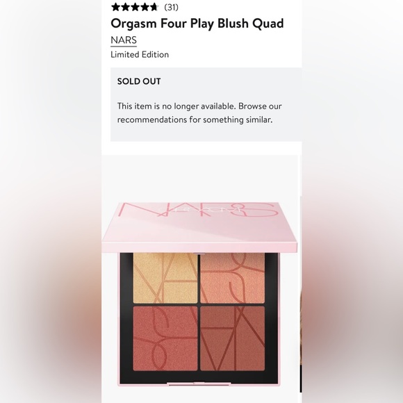 NARS Orgasm Four Play Blush Quad, Limited Edition, NEW IN BOX - Picture 5 of 8